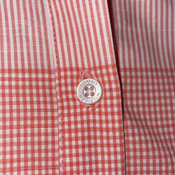 Tommy Hilfiger Women’s SZ 6 Sleeveless Button Down Orange Plaid Summer Dress NWT - Picture 8 of 15
